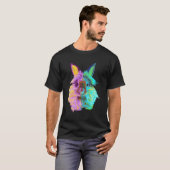 ライオカラフルンヘッドウサギ Tシャツ (正面フル)