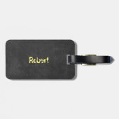 ライオカラフルン絵を描プ芸術的ラン ラゲッジタグ (裏面横)