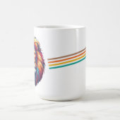 ライオカラフルン顔鮮やか- 芸術的 コーヒーマグカップ (中央)