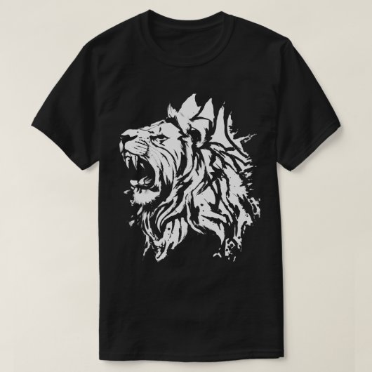 ライオグランジン頭白 Tシャツ (デザイン正面)