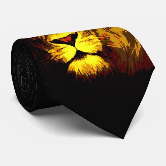 ライオスタイリッシュンモダンアポップ・アートのート ネクタイ (ロール)