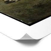 ライオスリクライニング、c.1855 (パネル上の油) ポスター (角)