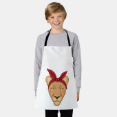 ライオネスとバンダナ エプロン (着用した状態)