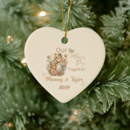 ライオネスとベビー、最初の母の日を一緒に セラミックオーナメント