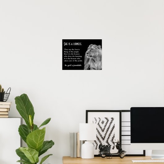 ライオネスをテーマ感動的にした詩のポスター ポスター (ホームオフィス)