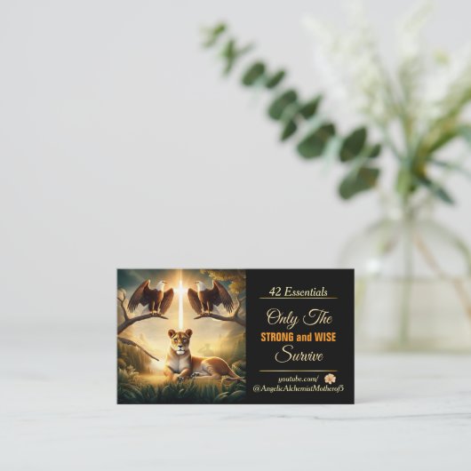 ライオネスアンドイーグルズストロングことわざ 名刺 (スタンド正面)