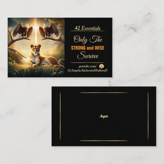 ライオネスアンドイーグルズストロングことわざ 名刺 (正面/裏面)