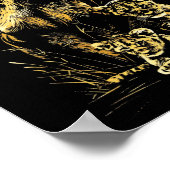 ライオネスカブス狩りチームライオンワイルドライフスケッチ ポスター (角)