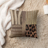 ライオネスサファリシックジャングル金ゴールドスパーモダンクル クッション (ブランケット)