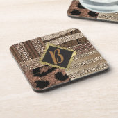 ライオネスサファリシックジャングル金ゴールドスパーモダンクル コースター (左側)