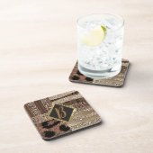 ライオネスサファリシックジャングル金ゴールドスパーモダンクル コースター (右側)