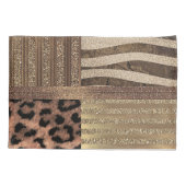 ライオネスサファリシックジャングル金ゴールドスパーモダンクル 枕カバー (裏面)