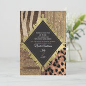 ライオネスサファリジャングルグلامモダン ブライダルシャワー 招待状 (スタンド正面)