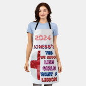 ライオネスデザイン エプロン (着用した状態)