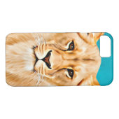 ライオネス絵画ポートレートのワイルドライフ愛好家ギフト Case-Mate iPhoneケース (裏面(横))