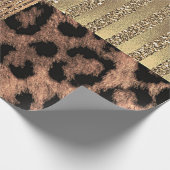 ライオネス金ゴールドグラムサファリジャングルシックモダンパーティー ラッピングペーパー (角)