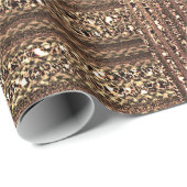 ライオネス金ゴールドグラムサファリジャングルシックモダンパーティー ラッピングペーパー (ロールコーナー)