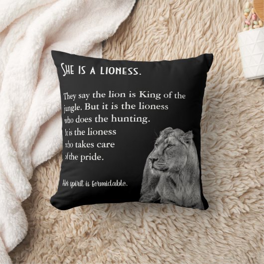 ライオネス·テーマド·感動的ポエトリー装飾用クッション クッション (ブランケット)