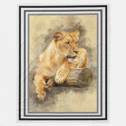 ライオネス フリースブランケット (正面)