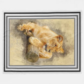 ライオネス フリースブランケット (正面(横))