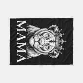 ライオネス・ママ ライオン 動物 ライオネスの女性 ライオネス フリースブランケット (正面(横))