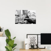 ライオネス・ワイルドライフブラック&ホワイト写真アート ポスター (ホームオフィス)