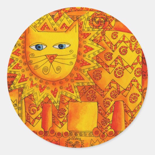 ライオパターン（の模様が）あるン ラウンドシール (正面)