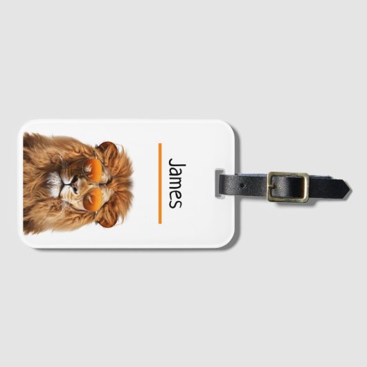 ライオパーソナライズされたン ラゲッジタグ (正面横)