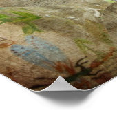 ライオヘッドバニーとワイングラス ポスター (角)