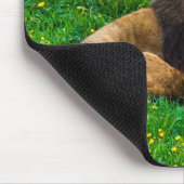 ライオリラックスンのグリーングラス写真 マウスパッド (コーナー)