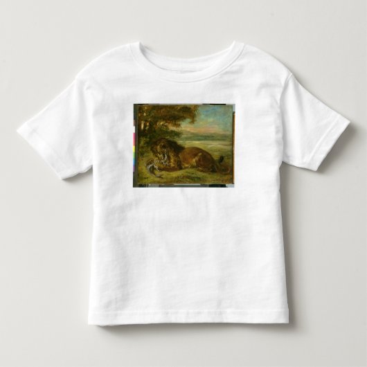 ライオンおよびわに1863年 トドラーTシャツ (正面)