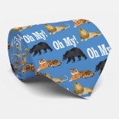 ライオンおよびトラおよびくまのタイ ネクタイ (ロール)