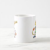 ライオンおよびヒツジのバスケットボール コーヒーマグカップ (中央)