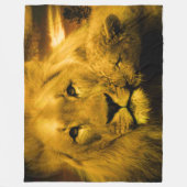 ライオンおよび大きいカブスのカスタムなフリースブランケット フリースブランケット (正面)