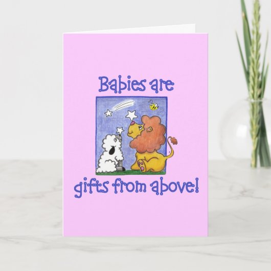 ライオンおよび子ヒツジの捕獲物の落下星 カード (正面)