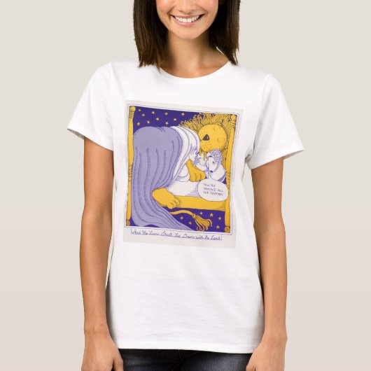 ライオンおよび子ヒツジのTシャツ Tシャツ (正面)