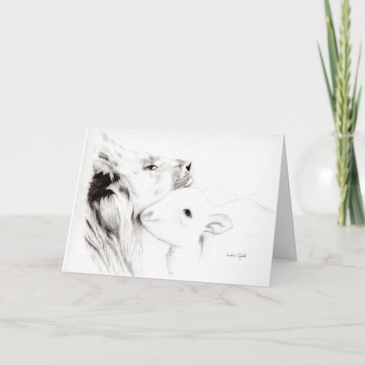 ライオンおよび子ヒツジ カード (正面)