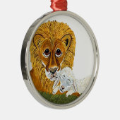 ライオンおよび子ヒツジ メタルオーナメント (右)