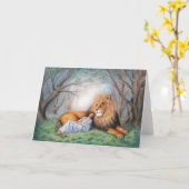 ライオンおよび私 カード (黄色い花)