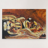 ライオンおよび雌ジシ ジグソーパズル (横)