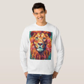 ライオンお洒落とフローラマネTシャツデザイン Tシャツ (正面フル)