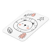ライオンかわいいライオンの手描き マグネット (左側)