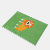 ライオンかわいいライ絵画オン ドアマット (アングル)