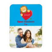 ライオンかわいこちゃん写真バレンタインデー マグネット (縦)