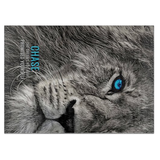 ライオンがあなたの夢を追う カッティングボード (正面)