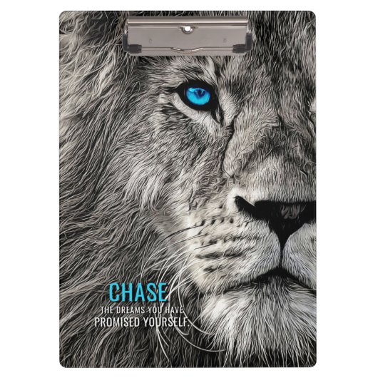 ライオンがあなたの夢を追う クリップボード (正面)