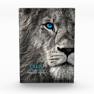 ライオンがあなたの夢を追う フォトブロック