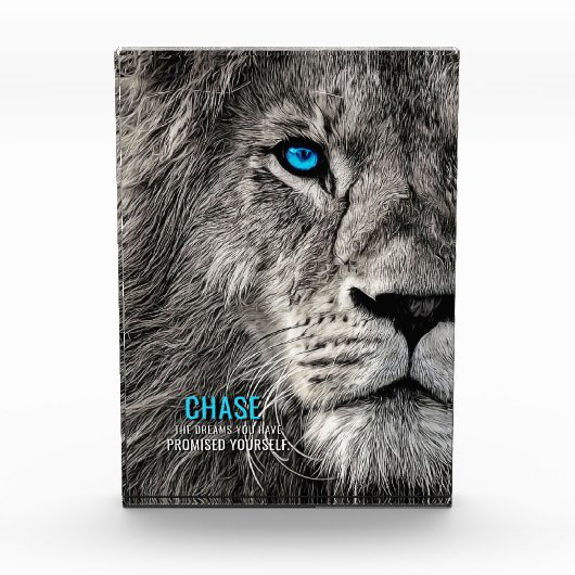 ライオンがあなたの夢を追う フォトブロック (正面)