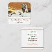 ライオンがロックキング・オブ・ザ・ヒル スクエア名刺 (正面/裏面)