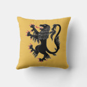 ライオンが乱暴的な クッション (裏面)